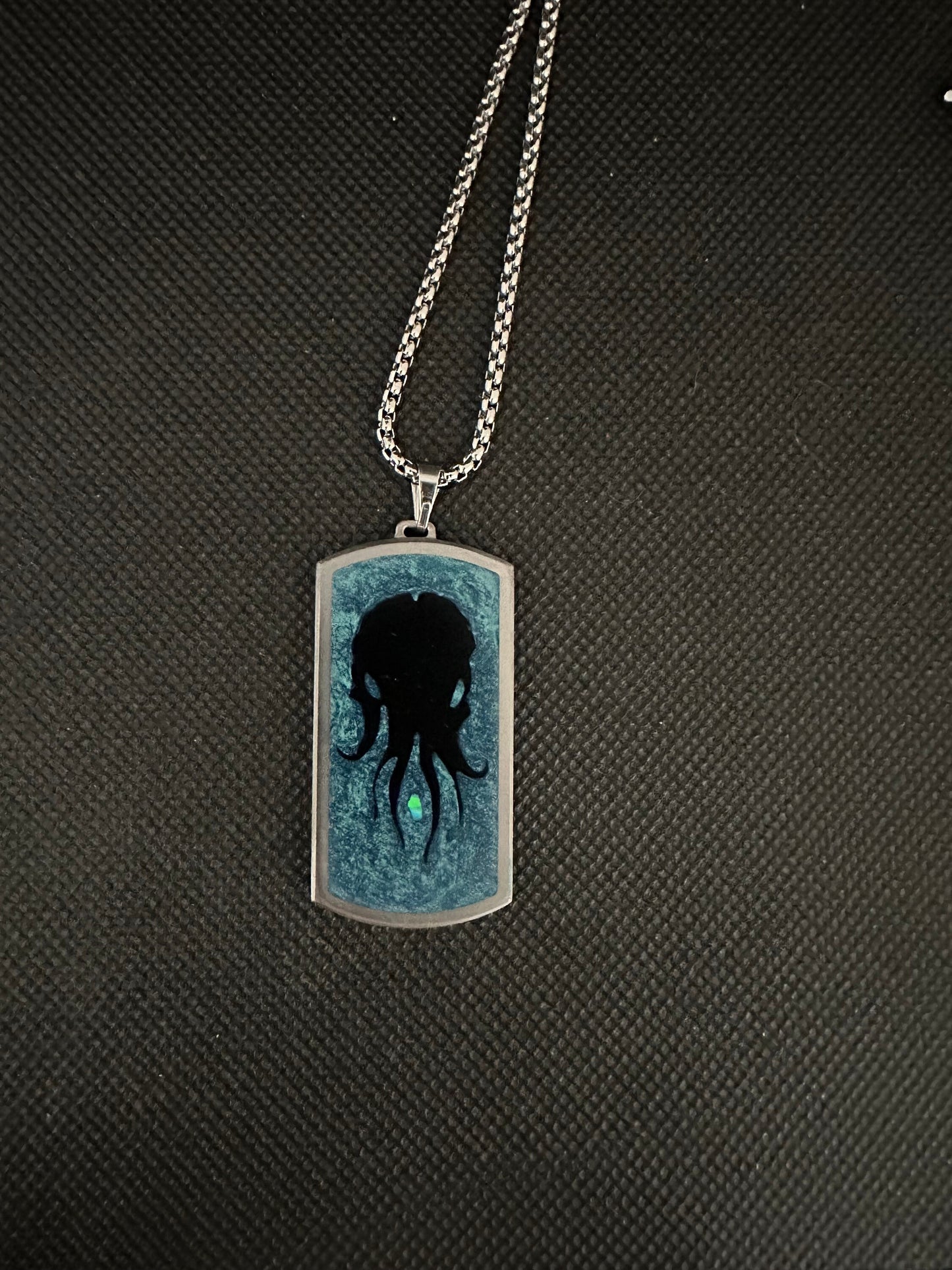 Cthulhu Titanium Inlay Pendant