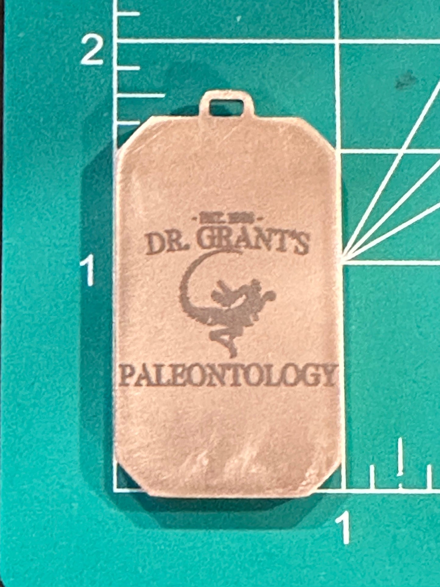 Jurassic Park inspired Titanium Inlay Fossil Pendant