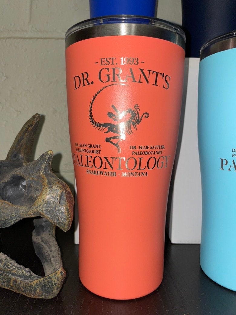Dr. Grant's Paleontology 30 oz Engraved Tumbler
