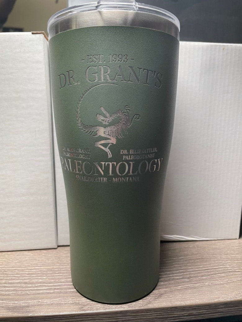 Dr. Grant's Paleontology 30 oz Engraved Tumbler