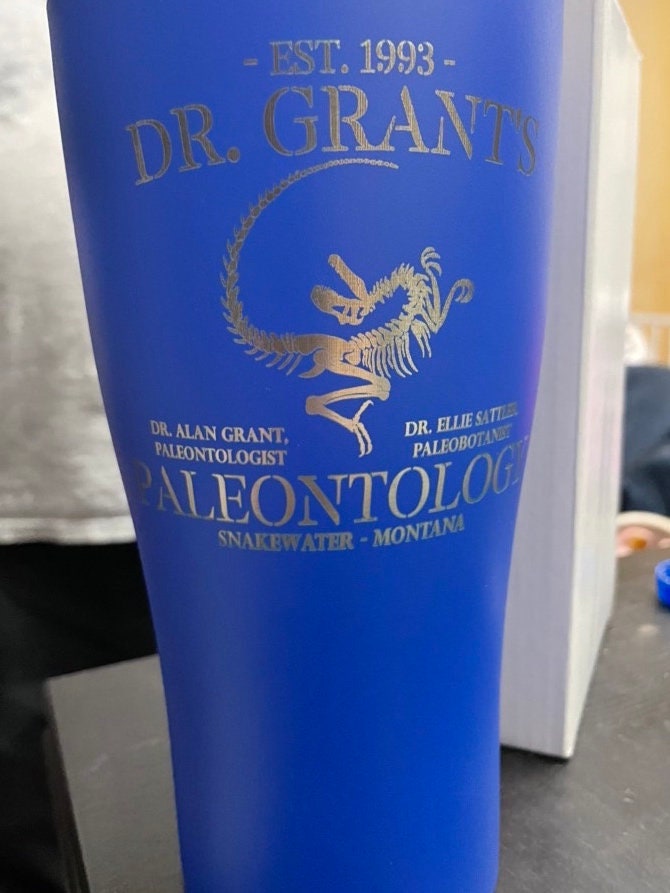 Dr. Grant's Paleontology 30 oz Engraved Tumbler