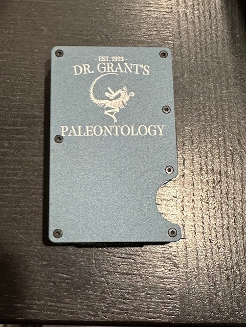 Dr. Grant Paleotology Metal Etched Card Wallet