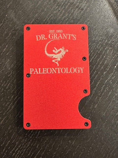Dr. Grant Paleotology Metal Etched Card Wallet
