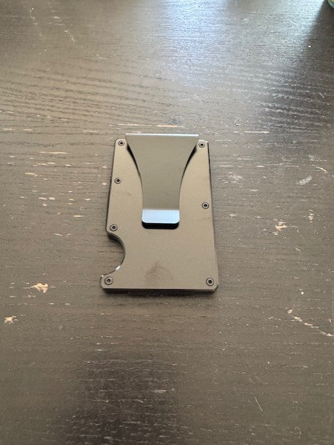 Metal Card Wallet Etched with Fly Fishing Image